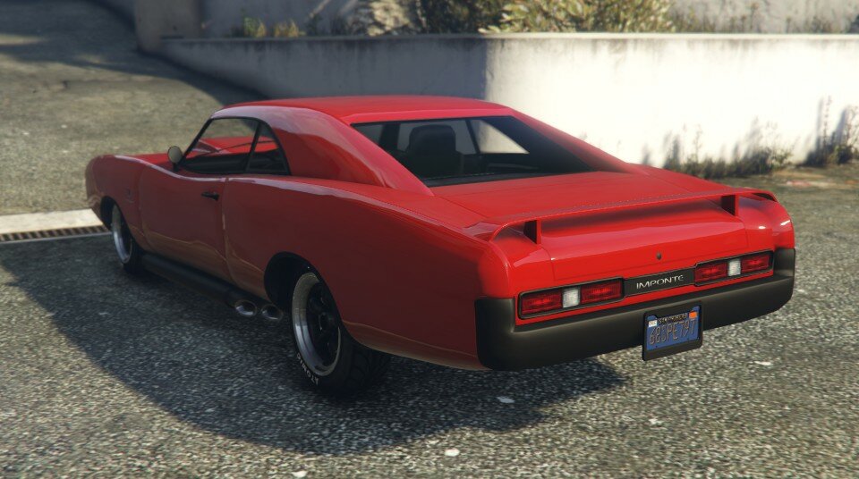 Red Imponte Dukes GTA 5 Rear